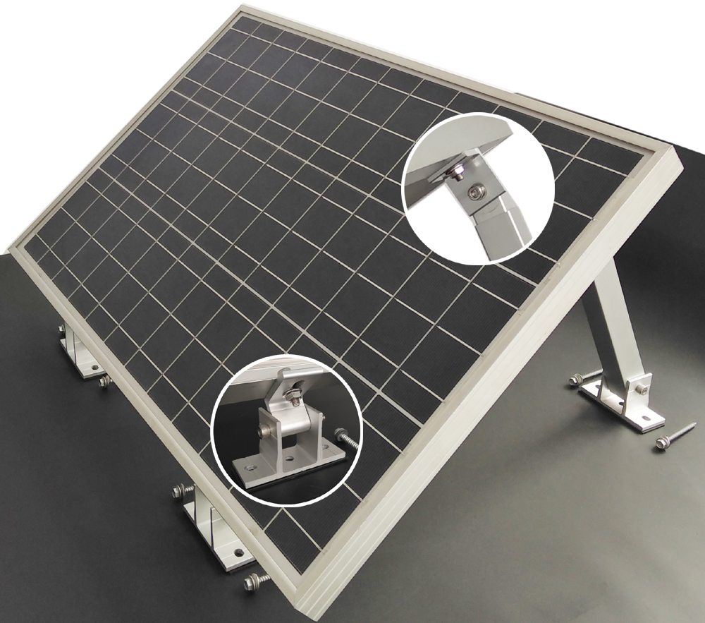 Set 2x Vario Aufständerung Solarmodul Stufenlos 20° bis 40° variable Modulgröße