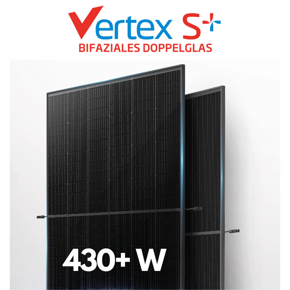 Trina 435Wp Solarmodul Vertex S+ Glas/Glas Bifacial Transparent TSM-435-NEG9RC.27-MC4EVO2 1762x1134x30mm,