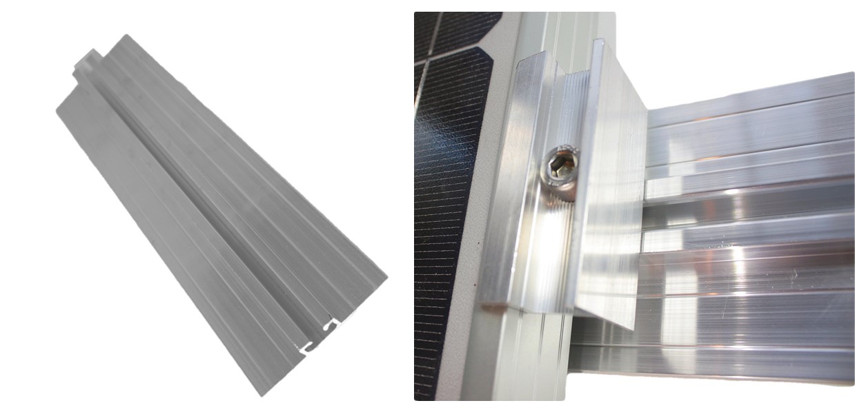 Solar Trapezblech Befestigung Set: Schiene+ Endklemme Blechdach PV Alu Halter Rahmenhöhe 30mm