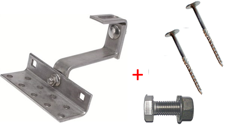 Vario Solar Dachhaken Premium PLUS+ 30x6mm Hebel A2 1.4301 Edelstahl  3x einstellbar MIT: M10 Schr/Mutter + 2x TeKo (Edelstahl) Vario Solar Dachhaken Premium PLUS+ 30x6mm Hebel A2 1.4301 Edelstahl  3x einstellbar MIT: M10 Schr/Mutter + 2x TeKo (Edelstahl)