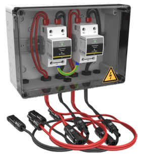 CITEL  Solar Anschlussbox Überspannungsschutz für 2 MPP Tracker / Kombiableiter Typ 1&2  IP65 GAK SPD (CiPlug2-DP6-1-XS)