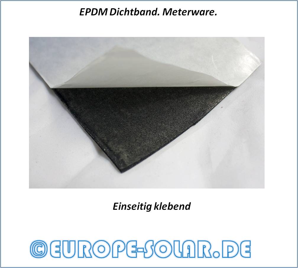 EPDM Dichtband für Solar Trapezprofil. Meterware  90 x 3 mm Zellkautschuk Moosgummi PV Trapezblech