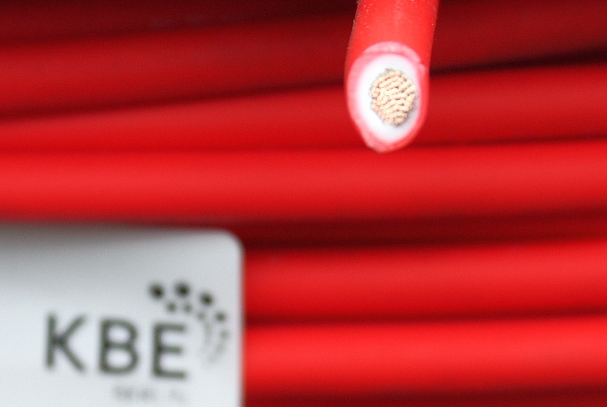KBE Solarkabel 6 mm². Meterware. Farbe: Rot