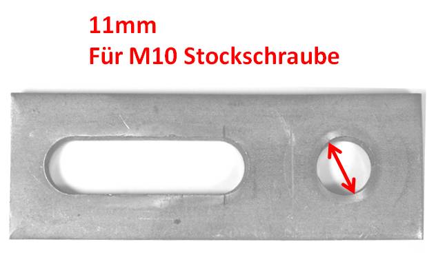 Adapterblech für 10° Aufständerung Solar PV. Ausführung: 11mm Loch für Stockschraube M10 Stockschraube Adapterblech für 10° Aufständerung Solar PV. Ausführung: 11mm Loch für Stockschraube M10 Stockschraube