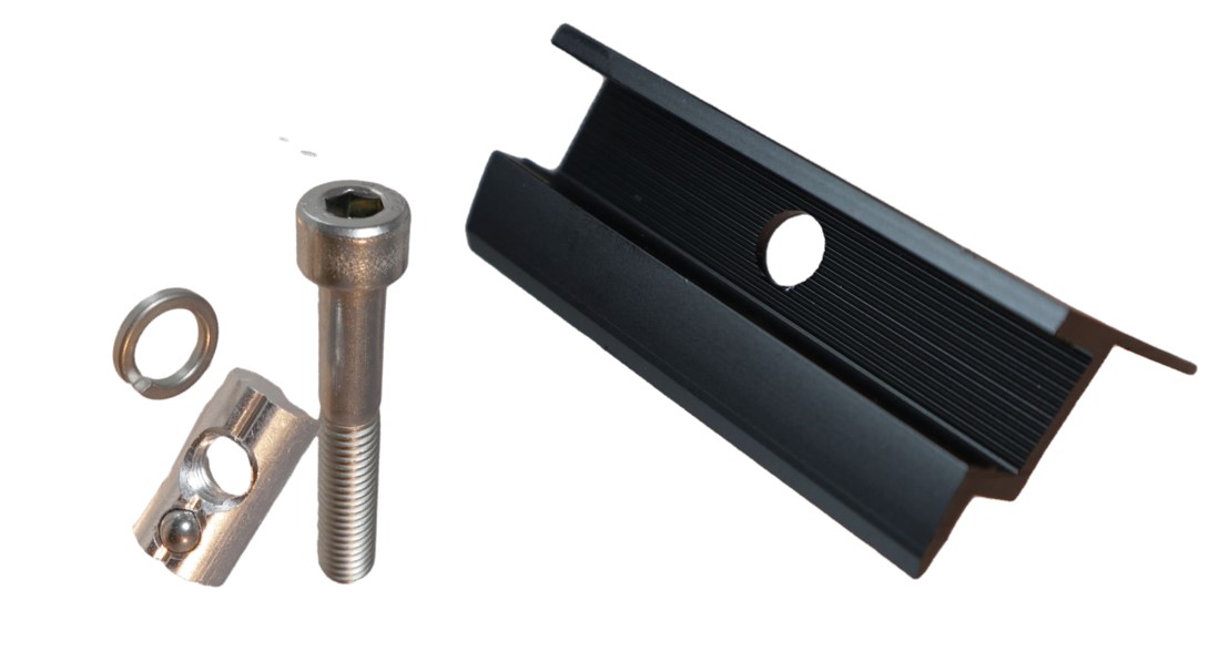 Solar Endklemme SCHWARZ PREMIUM Set mit Schraube & Nutenstein Rahmenhöhe 30mm, 32mm, 35mm, 40mm Solar Endklemme SCHWARZ PREMIUM Set mit Schraube & Nutenstein Rahmenhöhe 30mm, 32mm, 35mm, 40mm