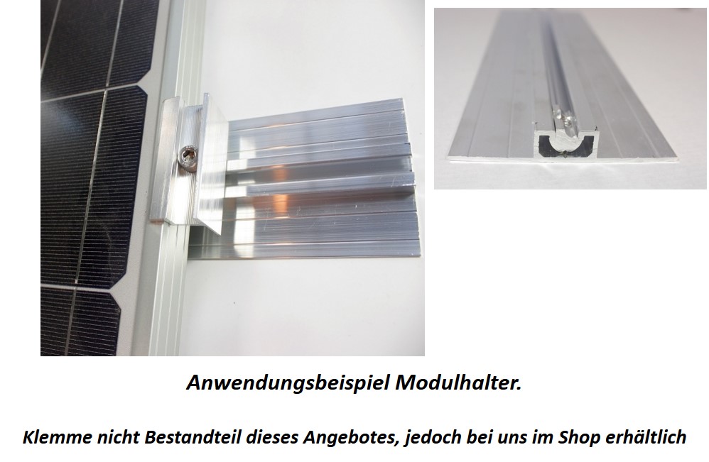 Trapezblech Profil Direktbefestigung Modul 1.75m Zuschnitt für 4 – 7 Halter Solar.