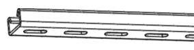 Freiland Montageschiene 41x21x1,2mm einzeln Länge 195cm  Stahl