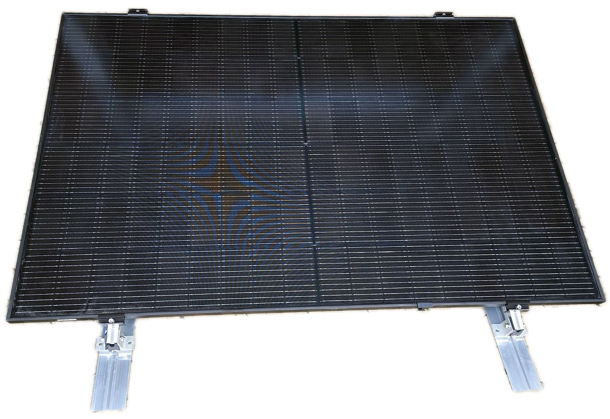 Solar Alu Flachprofil Fußblech 2x1,55m ( 310cm) mit Anbindungsschrauben Für Solaraufständerung