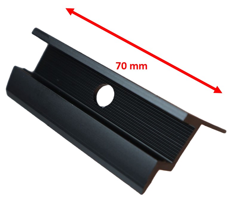 PV Befestigungskit für Ziegeldach: 1 Modul (schwarz). RH: 30mm