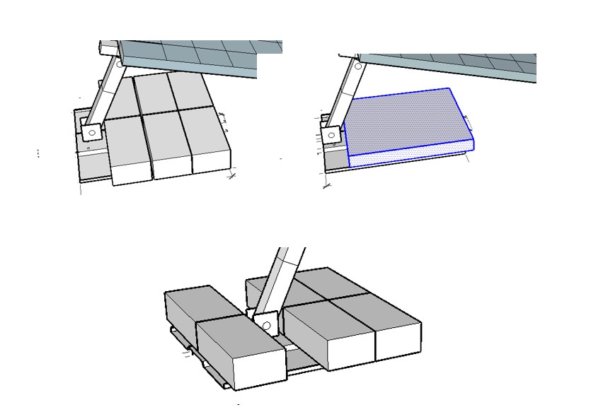 Vario Fußblech Ballastblech Fußkonsole für Flachdach Solar Aufständerung universell einsetzbar