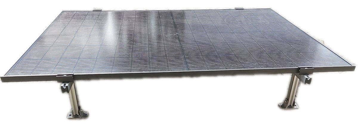 Fix 10° Solar Aufständerung Wand/Flachdach 2 Stck für ein Solarmodul mit Aluprofil