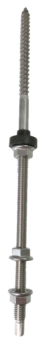 Stockschraube Solar M10x350mm Edelstahl V2A  EPDM 3x Sperrzahnmutter PV Befestigung #1 Stockschraube Solar M10x350mm Edelstahl V2A  EPDM 3x Sperrzahnmutter PV Befestigung #1