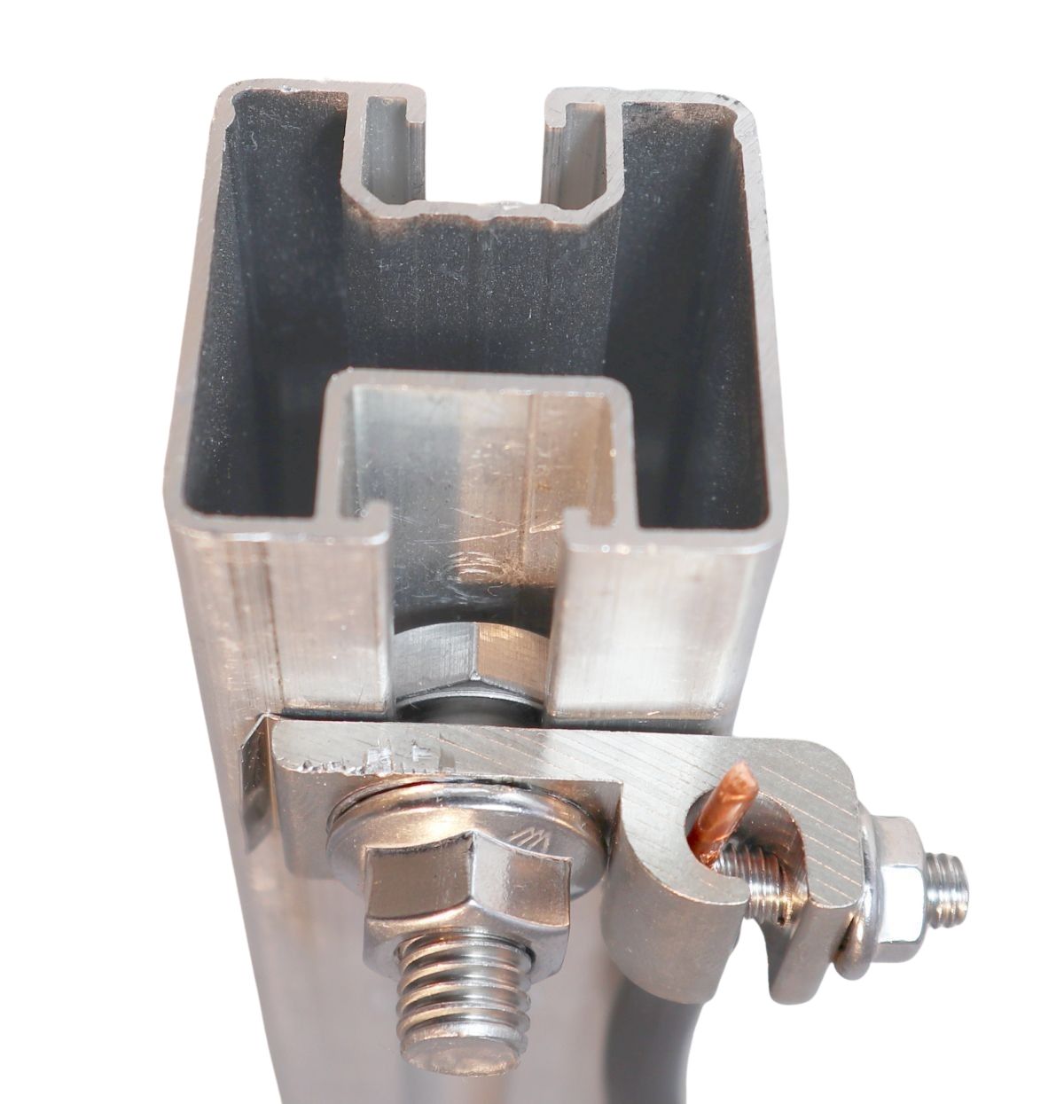 Erdungsklemme KUPFER Leiter Direkt M10 Potenzialausgleich Solar Gestell Erdungsklemme KUPFER Leiter Direkt M10 Potenzialausgleich Solar Gestell